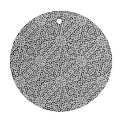 Geometric Grey Print Pattern Ornament (round)