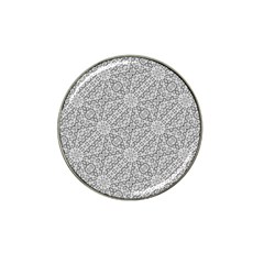 Geometric Grey Print Pattern Hat Clip Ball Marker (4 Pack) by dflcprints