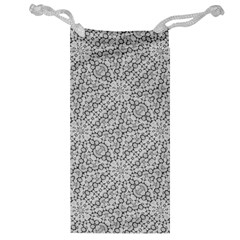 Geometric Grey Print Pattern Jewelry Bag