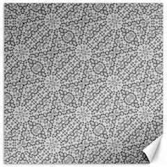 Geometric Grey Print Pattern Canvas 16  X 16  by dflcprints