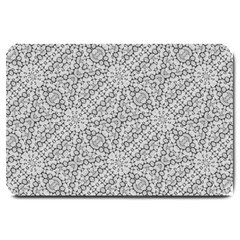 Geometric Grey Print Pattern Large Doormat 