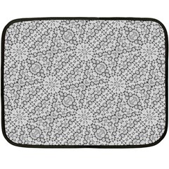 Geometric Grey Print Pattern Double Sided Fleece Blanket (mini) 