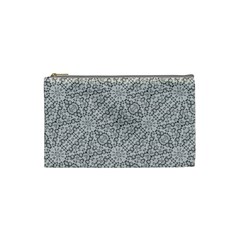 Geometric Grey Print Pattern Cosmetic Bag (small)