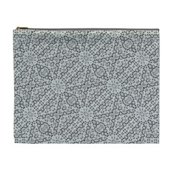 Geometric Grey Print Pattern Cosmetic Bag (xl) by dflcprints