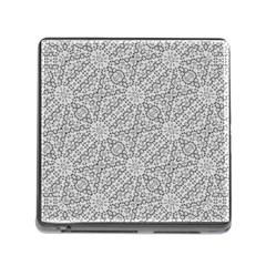Geometric Grey Print Pattern Memory Card Reader (square 5 Slot)