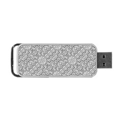 Geometric Grey Print Pattern Portable Usb Flash (two Sides)