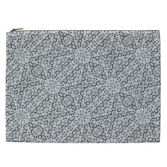 Geometric Grey Print Pattern Cosmetic Bag (xxl)
