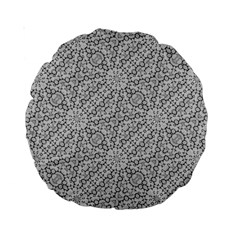 Geometric Grey Print Pattern Standard 15  Premium Round Cushions