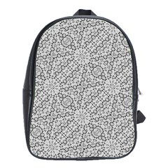 Geometric Grey Print Pattern School Bag (xl)