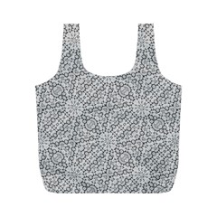 Geometric Grey Print Pattern Full Print Recycle Bag (m)