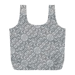 Geometric Grey Print Pattern Full Print Recycle Bag (l)