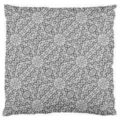 Geometric Grey Print Pattern Large Flano Cushion Case (one Side) by dflcprints