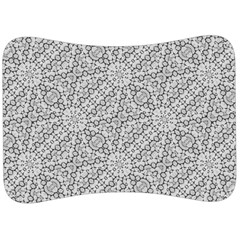 Geometric Grey Print Pattern Velour Seat Head Rest Cushion