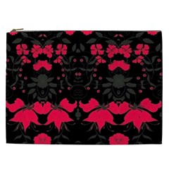 Pink Floral Pattern By Flipstylez Designs Cosmetic Bag (xxl)