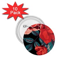 Bed Of Bright Red Roses By Flipstylez Designs 1 75  Buttons (10 Pack) by flipstylezfashionsLLC