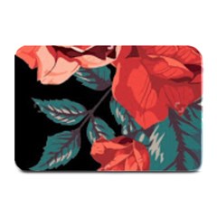 Bed Of Bright Red Roses By Flipstylez Designs Plate Mats by flipstylezfashionsLLC