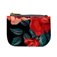 Bed Of Bright Red Roses By Flipstylez Designs Mini Coin Purse by flipstylezfashionsLLC