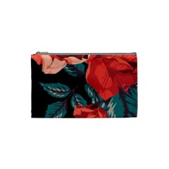 Bed Of Bright Red Roses By Flipstylez Designs Cosmetic Bag (small) by flipstylezfashionsLLC