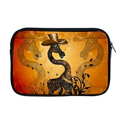 Funny Steampunk Giraffe With Hat Apple Macbook Pro 17  Zipper Case by FantasyWorld7