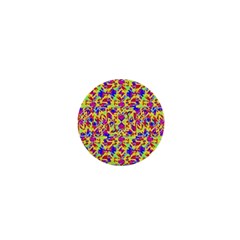 Multicolored Linear Pattern Design 1  Mini Buttons