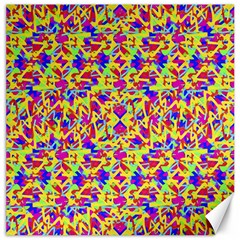 Multicolored Linear Pattern Design Canvas 20  X 20 