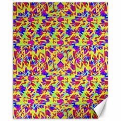 Multicolored Linear Pattern Design Canvas 11  X 14 