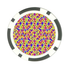 Multicolored Linear Pattern Design Poker Chip Card Guard (10 Pack)