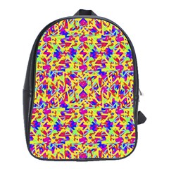 Multicolored Linear Pattern Design School Bag (large)