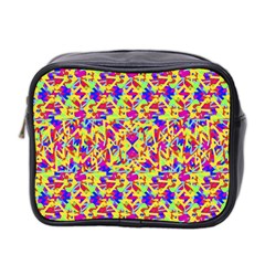 Multicolored Linear Pattern Design Mini Toiletries Bag (two Sides)