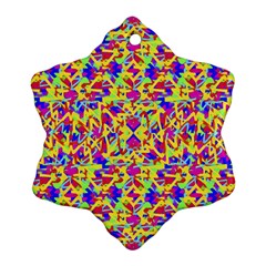 Multicolored Linear Pattern Design Ornament (snowflake)