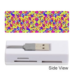 Multicolored Linear Pattern Design Memory Card Reader (stick)