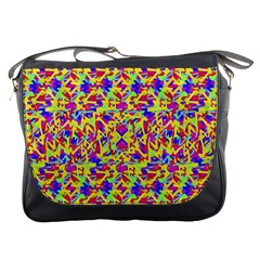 Multicolored Linear Pattern Design Messenger Bag