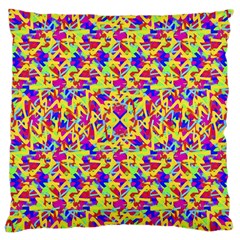 Multicolored Linear Pattern Design Large Cushion Case (one Side) by dflcprints