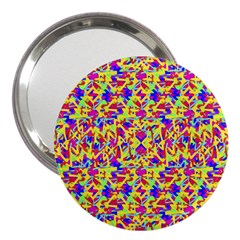 Multicolored Linear Pattern Design 3  Handbag Mirrors