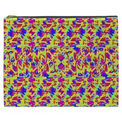 Multicolored Linear Pattern Design Cosmetic Bag (xxxl)
