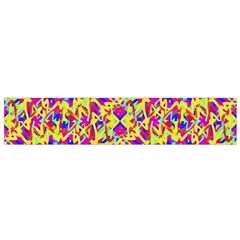 Multicolored Linear Pattern Design Small Flano Scarf
