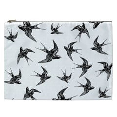 Birds Pattern Cosmetic Bag (xxl) by Valentinaart