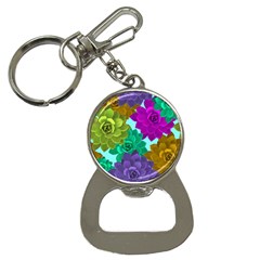 Flowers Stamping Pattern Reason Bottle Opener Key Chains