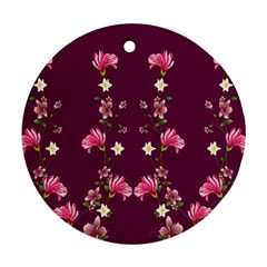 New Motif Design Textile New Design Round Ornament (two Sides) by Simbadda