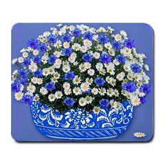 Marguerite Cornflower Vase Blossom Large Mousepads by Simbadda