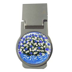 Marguerite Cornflower Vase Blossom Money Clips (round)  by Simbadda