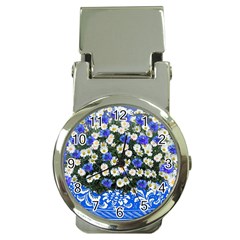 Marguerite Cornflower Vase Blossom Money Clip Watches by Simbadda