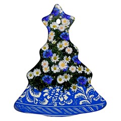 Marguerite Cornflower Vase Blossom Christmas Tree Ornament (two Sides) by Simbadda