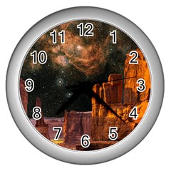 Geology Sand Stone Canyon Wall Clock (silver)