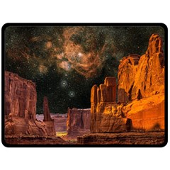 Geology Sand Stone Canyon Double Sided Fleece Blanket (large)  by Simbadda