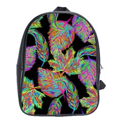 Autumn Pattern Dried Leaves School Bag (large) by Simbadda