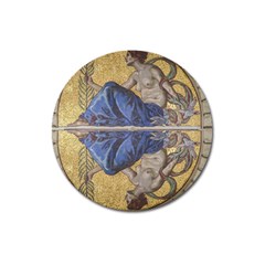 Mosaic Painting Glass Decoration Magnet 3  (round) by Simbadda