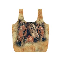 Head Horse Animal Vintage Full Print Recycle Bag (s) by Simbadda