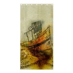 Boat Old Fisherman Mar Ocean Shower Curtain 36  X 72  (stall) 