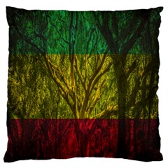 Rasta Forest Rastafari Nature Large Flano Cushion Case (one Side) by Simbadda